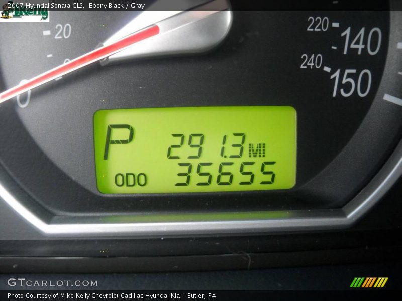 Ebony Black / Gray 2007 Hyundai Sonata GLS