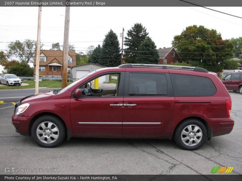 Cranberry Red / Beige 2007 Hyundai Entourage Limited