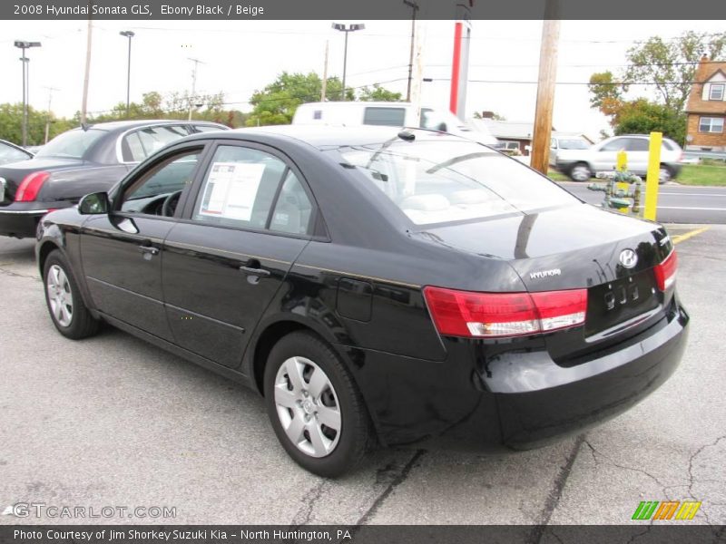 Ebony Black / Beige 2008 Hyundai Sonata GLS