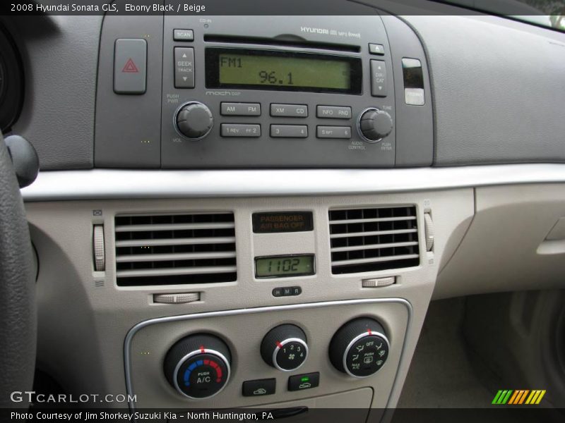 Ebony Black / Beige 2008 Hyundai Sonata GLS