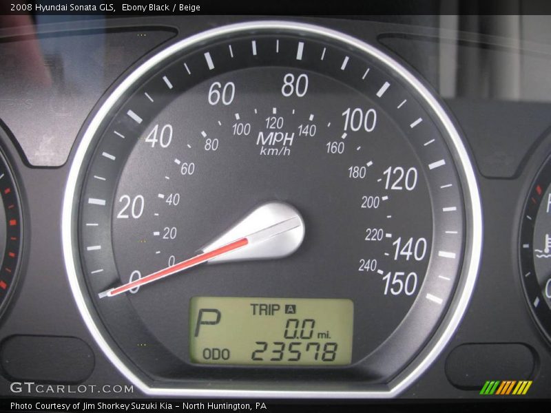 Ebony Black / Beige 2008 Hyundai Sonata GLS