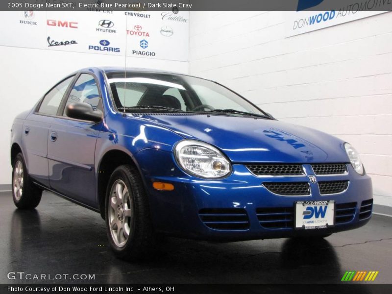 Electric Blue Pearlcoat / Dark Slate Gray 2005 Dodge Neon SXT