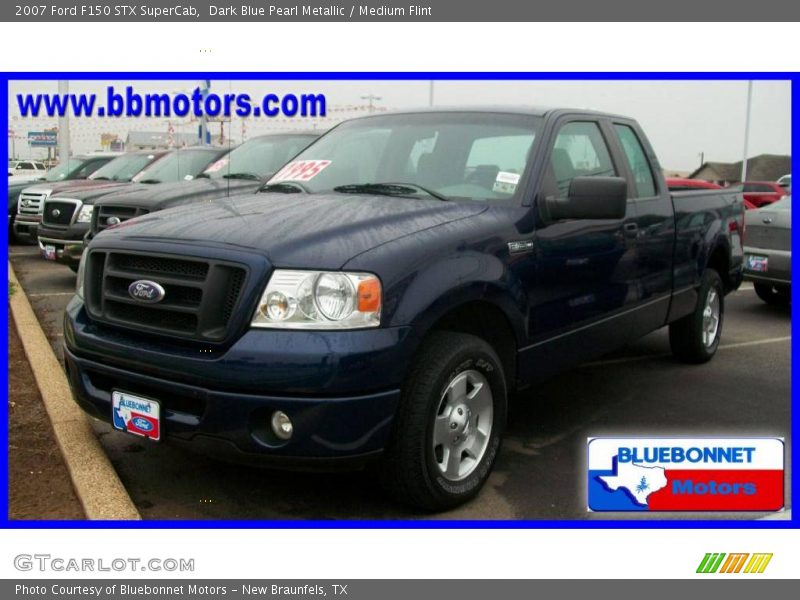 Dark Blue Pearl Metallic / Medium Flint 2007 Ford F150 STX SuperCab
