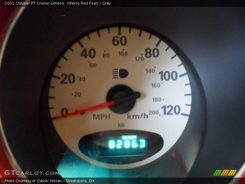 Inferno Red Pearl / Gray 2001 Chrysler PT Cruiser Limited