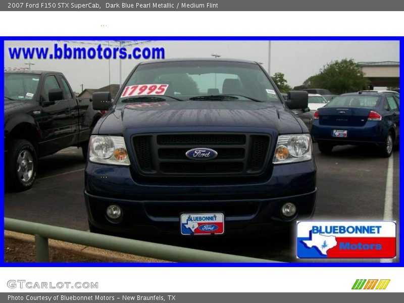 Dark Blue Pearl Metallic / Medium Flint 2007 Ford F150 STX SuperCab