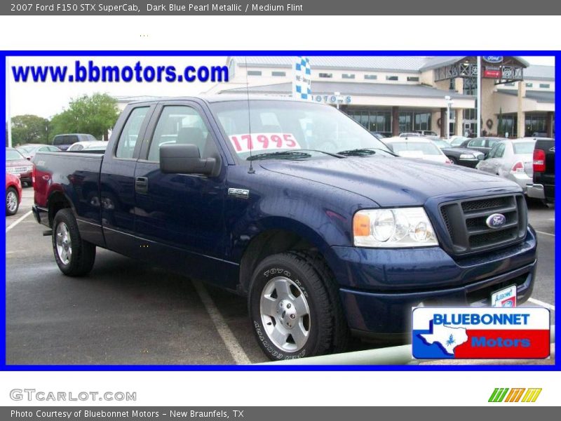 Dark Blue Pearl Metallic / Medium Flint 2007 Ford F150 STX SuperCab
