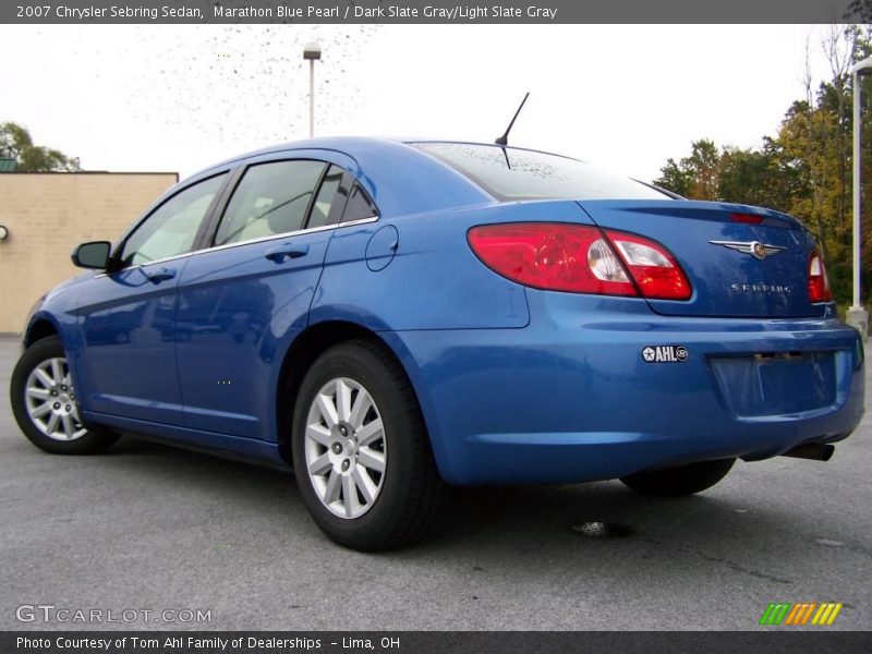 Marathon Blue Pearl / Dark Slate Gray/Light Slate Gray 2007 Chrysler Sebring Sedan