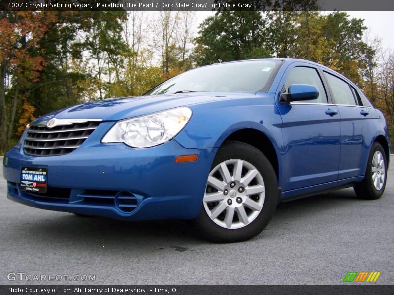Marathon Blue Pearl / Dark Slate Gray/Light Slate Gray 2007 Chrysler Sebring Sedan