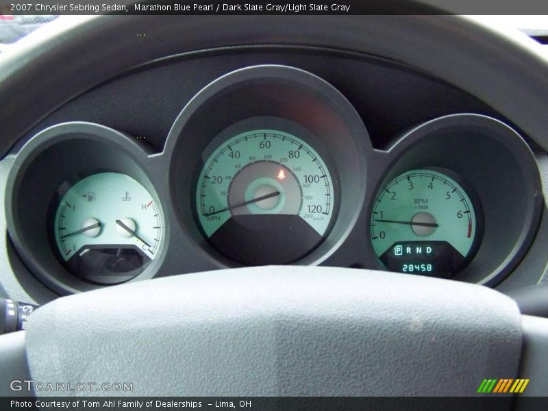 Marathon Blue Pearl / Dark Slate Gray/Light Slate Gray 2007 Chrysler Sebring Sedan