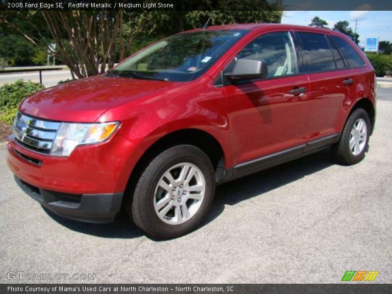 Redfire Metallic / Medium Light Stone 2008 Ford Edge SE