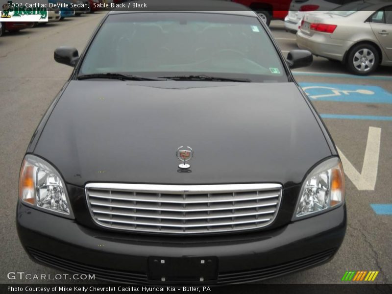 Sable Black / Black 2002 Cadillac DeVille Sedan