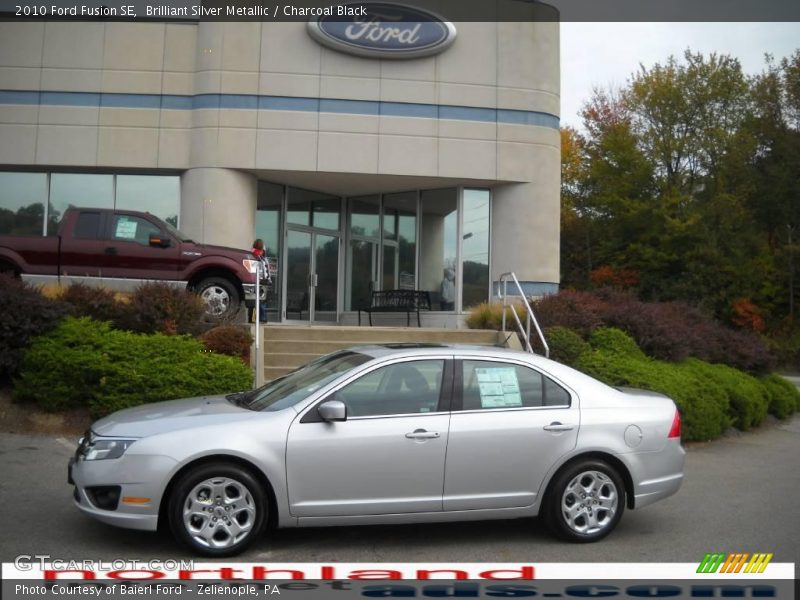 Brilliant Silver Metallic / Charcoal Black 2010 Ford Fusion SE