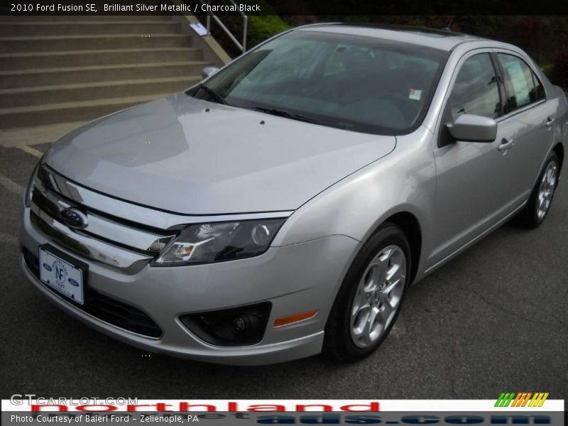 Brilliant Silver Metallic / Charcoal Black 2010 Ford Fusion SE
