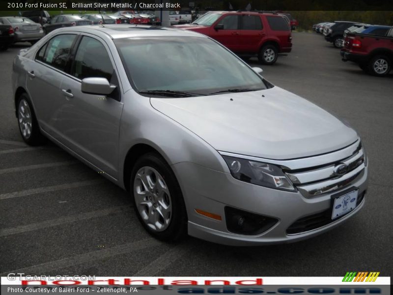 Brilliant Silver Metallic / Charcoal Black 2010 Ford Fusion SE
