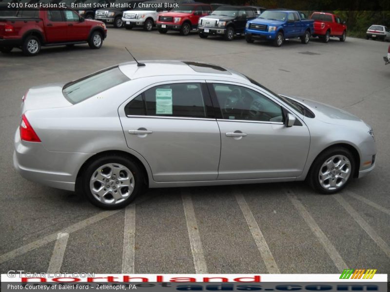 Brilliant Silver Metallic / Charcoal Black 2010 Ford Fusion SE