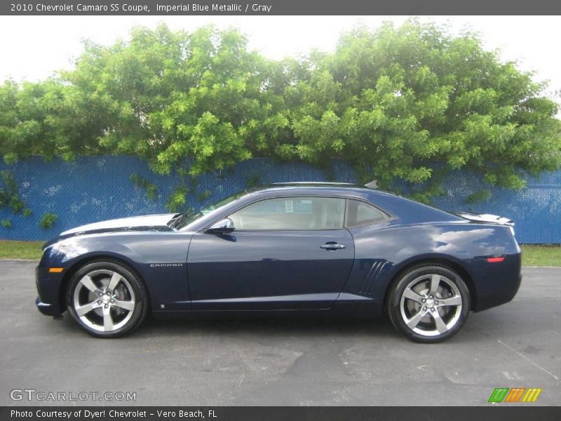 Imperial Blue Metallic / Gray 2010 Chevrolet Camaro SS Coupe
