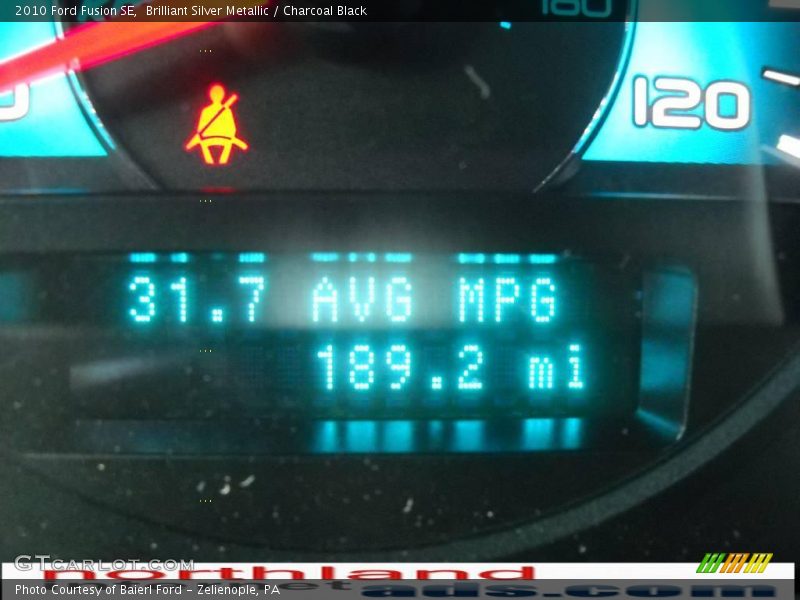 Brilliant Silver Metallic / Charcoal Black 2010 Ford Fusion SE