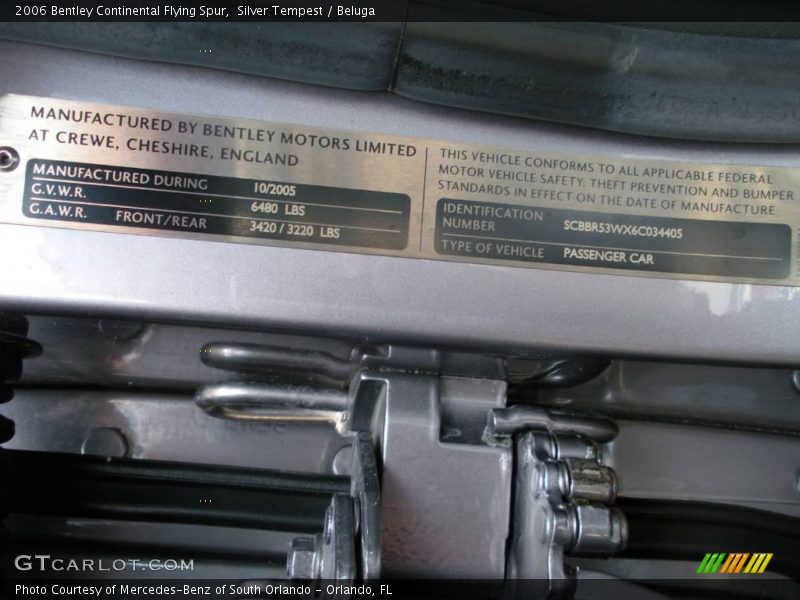 Silver Tempest / Beluga 2006 Bentley Continental Flying Spur
