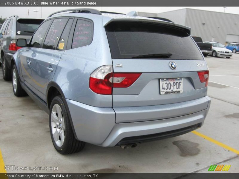 Blue Water Metallic / Sand Beige 2006 BMW X3 3.0i
