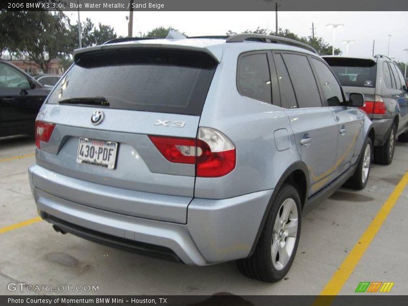 Blue Water Metallic / Sand Beige 2006 BMW X3 3.0i