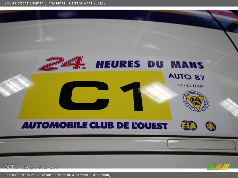 Carrara White / Black 2009 Porsche Cayman S Interseries