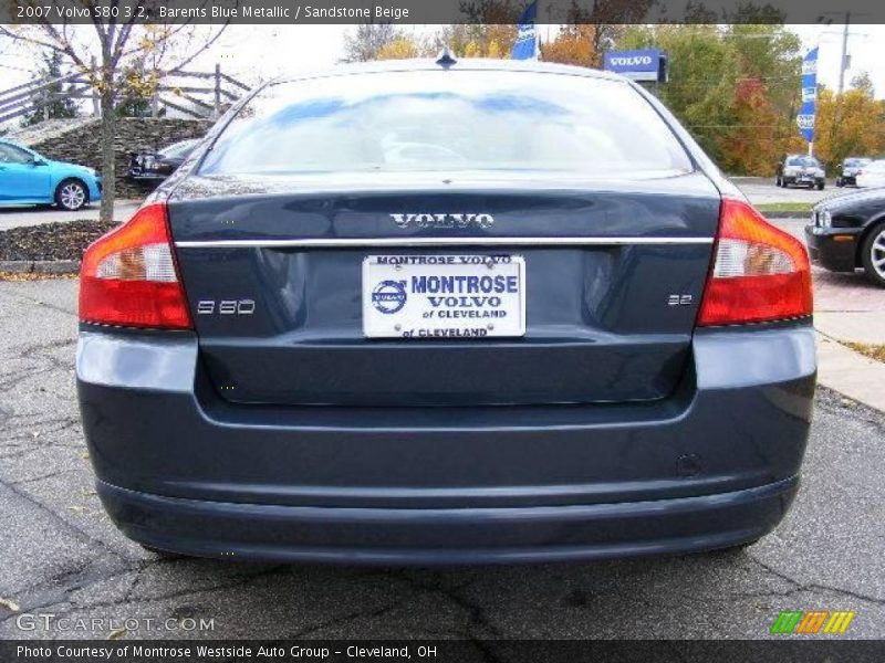 Barents Blue Metallic / Sandstone Beige 2007 Volvo S80 3.2
