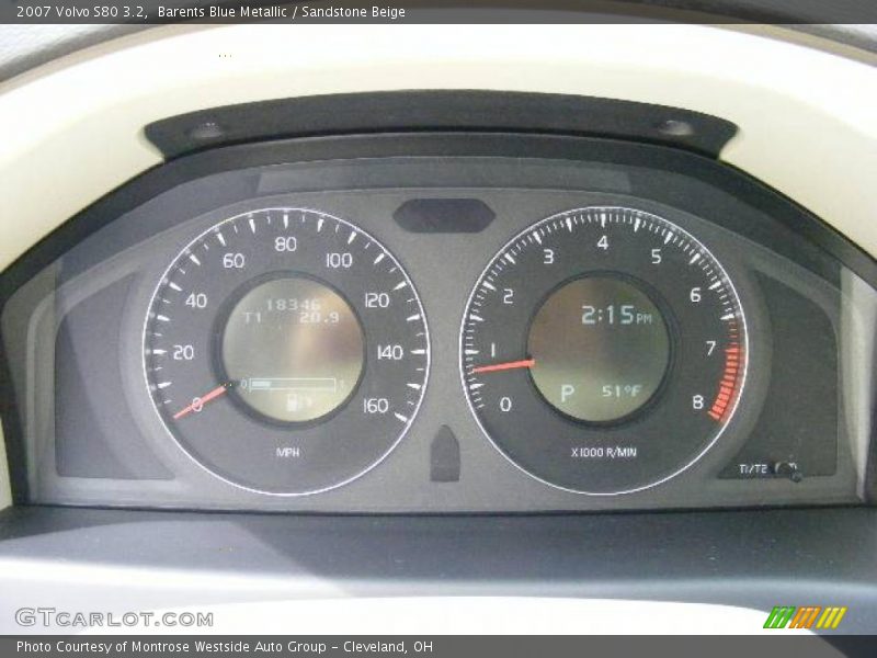 Barents Blue Metallic / Sandstone Beige 2007 Volvo S80 3.2