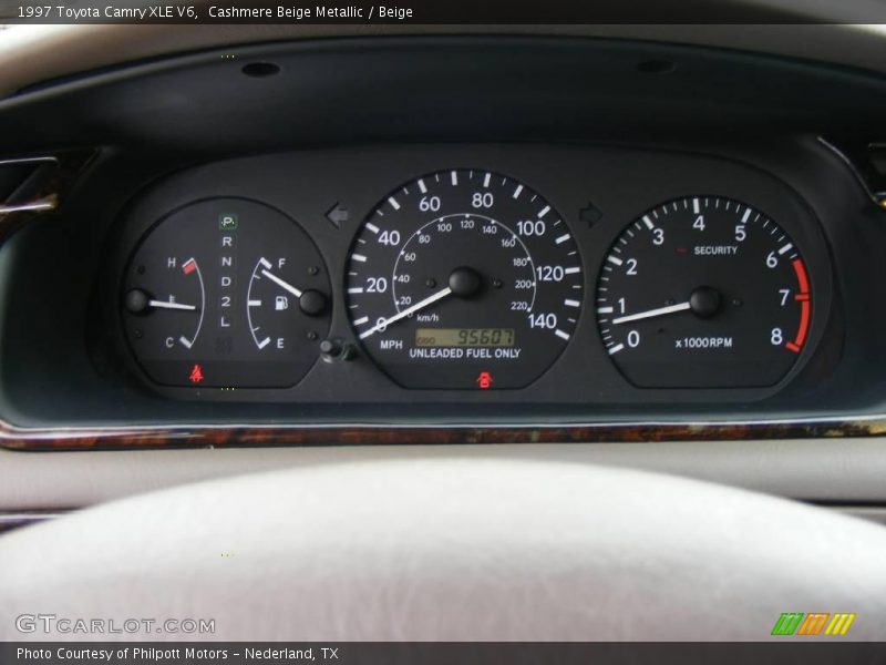 Cashmere Beige Metallic / Beige 1997 Toyota Camry XLE V6