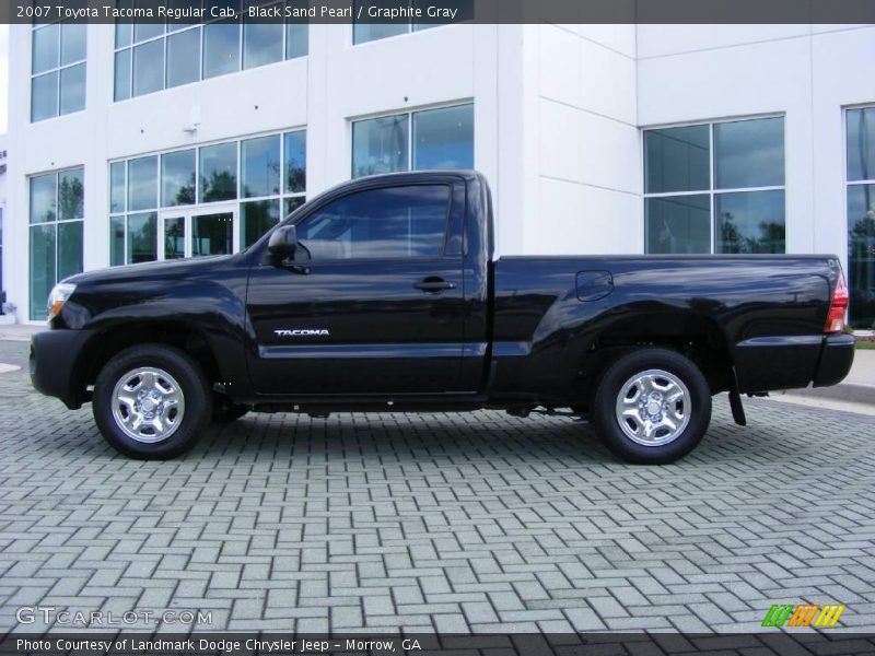 Black Sand Pearl / Graphite Gray 2007 Toyota Tacoma Regular Cab