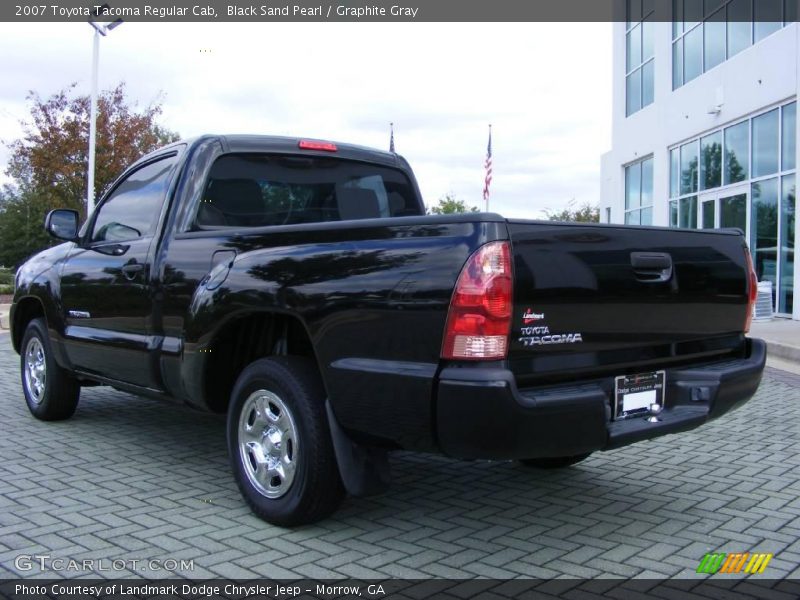 Black Sand Pearl / Graphite Gray 2007 Toyota Tacoma Regular Cab