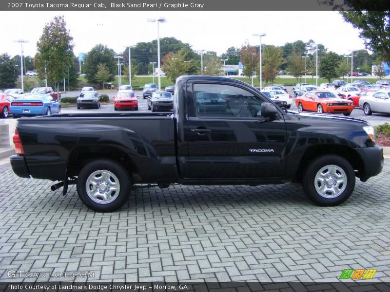Black Sand Pearl / Graphite Gray 2007 Toyota Tacoma Regular Cab