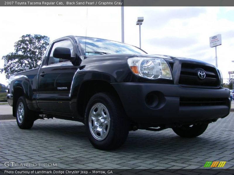 Black Sand Pearl / Graphite Gray 2007 Toyota Tacoma Regular Cab