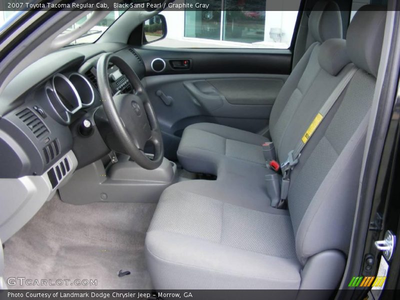 Black Sand Pearl / Graphite Gray 2007 Toyota Tacoma Regular Cab