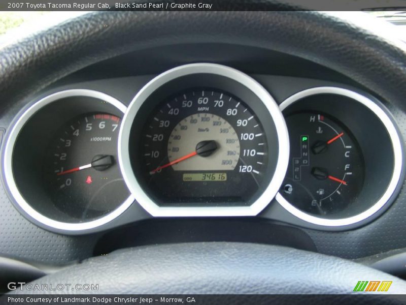 Black Sand Pearl / Graphite Gray 2007 Toyota Tacoma Regular Cab
