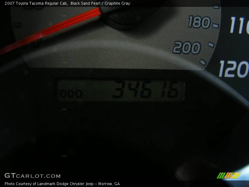 Black Sand Pearl / Graphite Gray 2007 Toyota Tacoma Regular Cab
