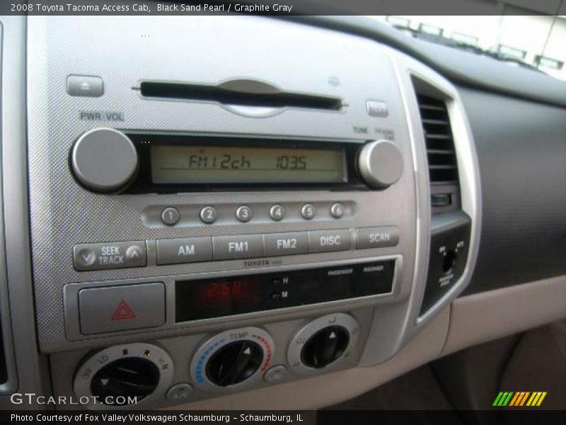 Black Sand Pearl / Graphite Gray 2008 Toyota Tacoma Access Cab