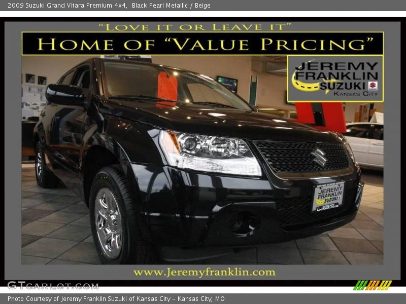 Black Pearl Metallic / Beige 2009 Suzuki Grand Vitara Premium 4x4