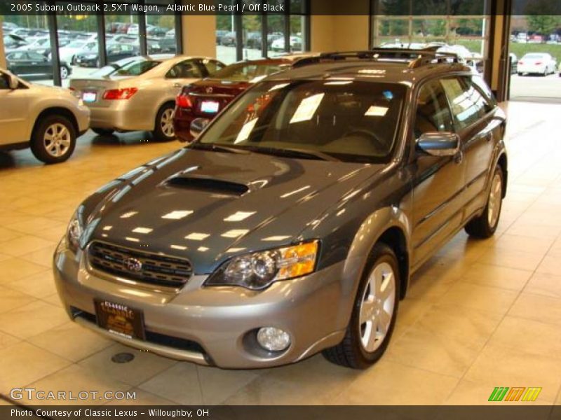 Atlantic Blue Pearl / Off Black 2005 Subaru Outback 2.5XT Wagon