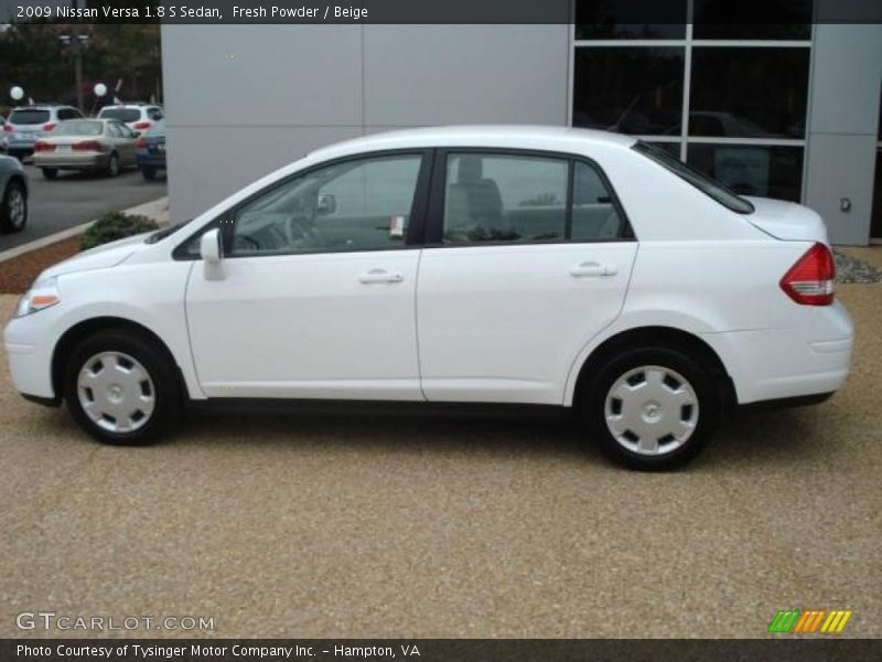 Fresh Powder / Beige 2009 Nissan Versa 1.8 S Sedan