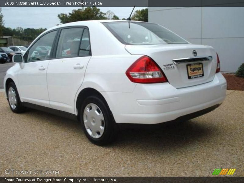 Fresh Powder / Beige 2009 Nissan Versa 1.8 S Sedan