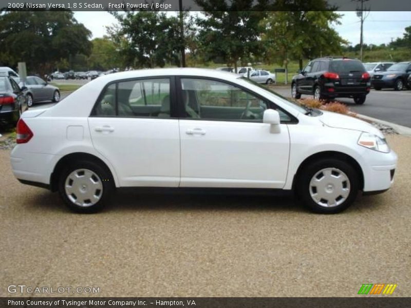 Fresh Powder / Beige 2009 Nissan Versa 1.8 S Sedan