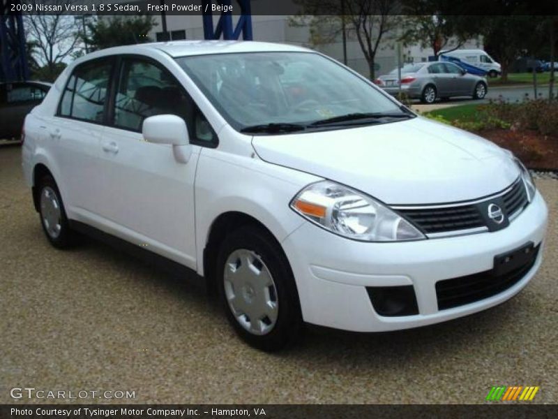 Fresh Powder / Beige 2009 Nissan Versa 1.8 S Sedan