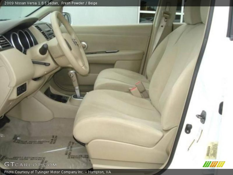 Fresh Powder / Beige 2009 Nissan Versa 1.8 S Sedan
