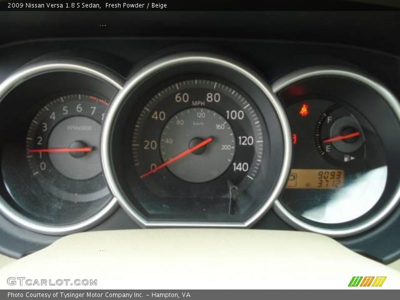Fresh Powder / Beige 2009 Nissan Versa 1.8 S Sedan