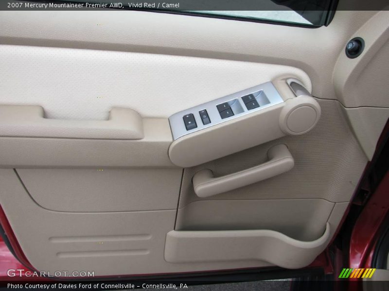 Vivid Red / Camel 2007 Mercury Mountaineer Premier AWD