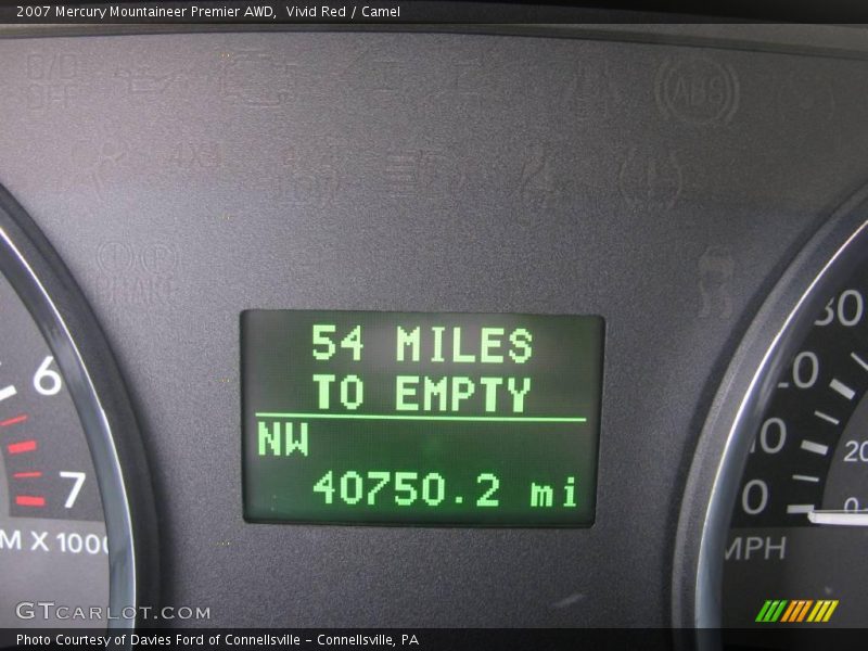 Vivid Red / Camel 2007 Mercury Mountaineer Premier AWD