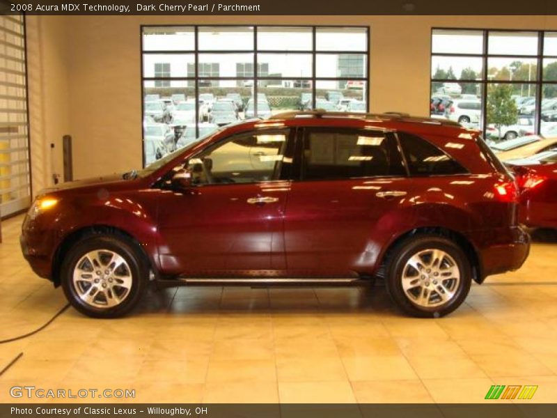 Dark Cherry Pearl / Parchment 2008 Acura MDX Technology