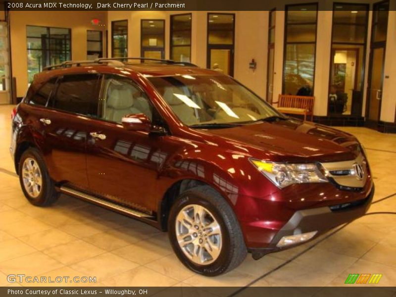 Dark Cherry Pearl / Parchment 2008 Acura MDX Technology