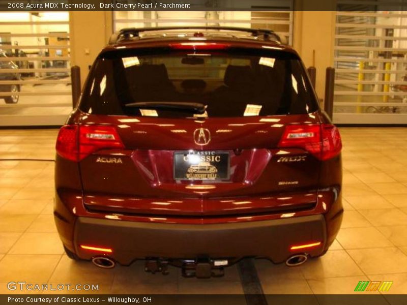Dark Cherry Pearl / Parchment 2008 Acura MDX Technology