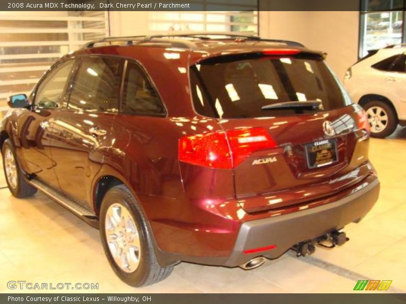Dark Cherry Pearl / Parchment 2008 Acura MDX Technology